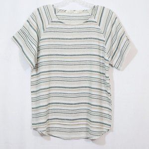 Ellison Striped Short Sleeve Top Sz S